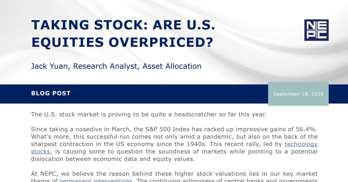 Are Equities Overpriced